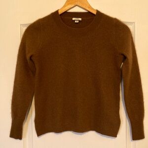 JCREW cocoa coloured cashmere crew neck size XS. GUC.